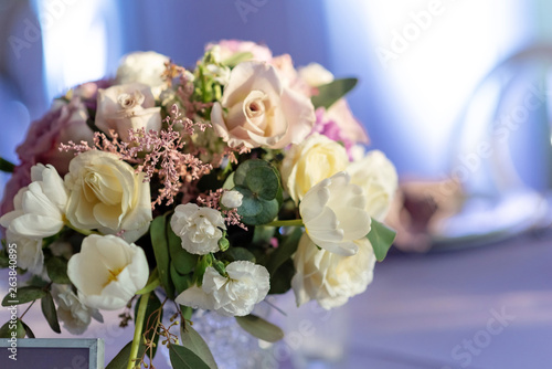 Beautiful, stylish bouquet on a light background