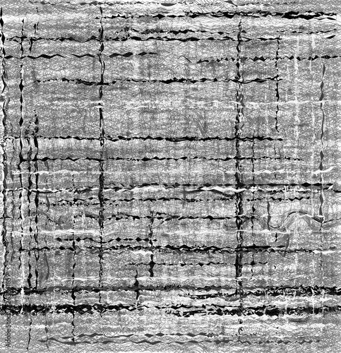 Black and white grunge striped monochrome brush seamless pattern © Tuja