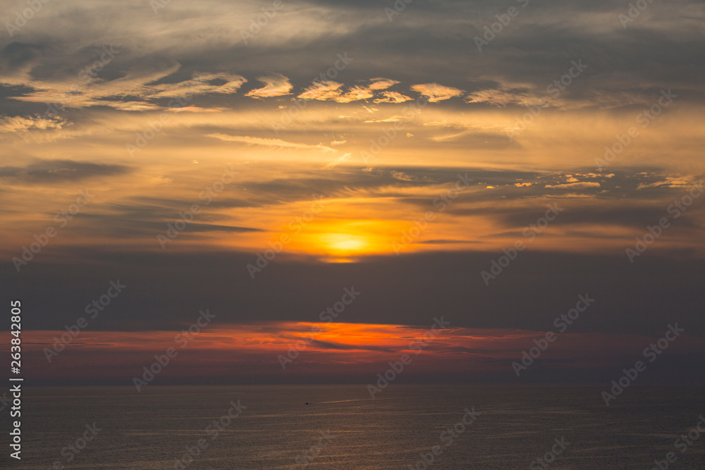 sunset from Portovenere Liguria Italy