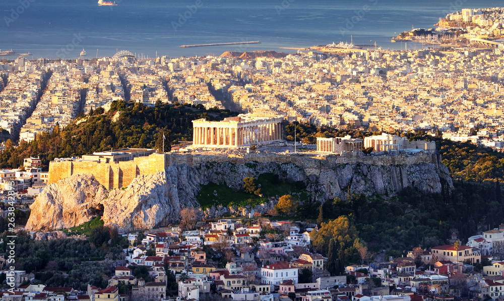 Greece - Athens skyline with acropolis