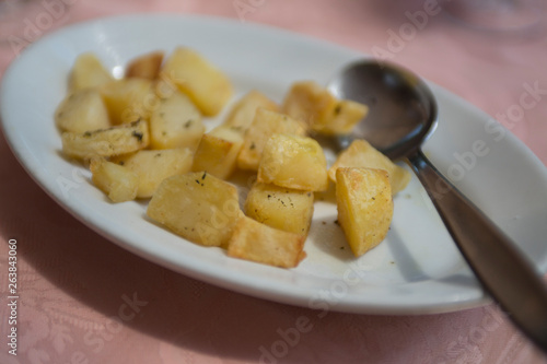 Roasted Potatoes, Food of Bocca di Magra Italy
