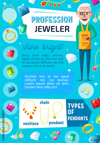 Jeweler profession, jewel and jewelry repair