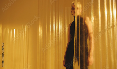 Golden hour portrait session with blonde model.