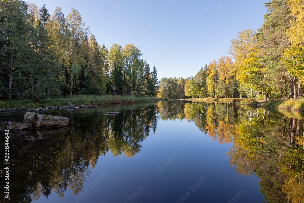 River landscape! Farnebofjarden national park in Sweden.