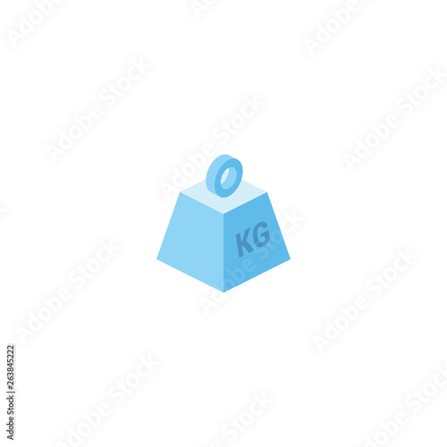 Weight isometric 3d icon. Flat creative illustration idea.