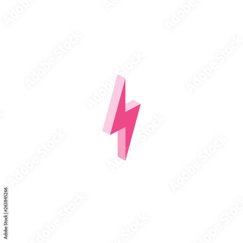 Energy 3D flat isometric icon symbol. Flat creative illustration idea.