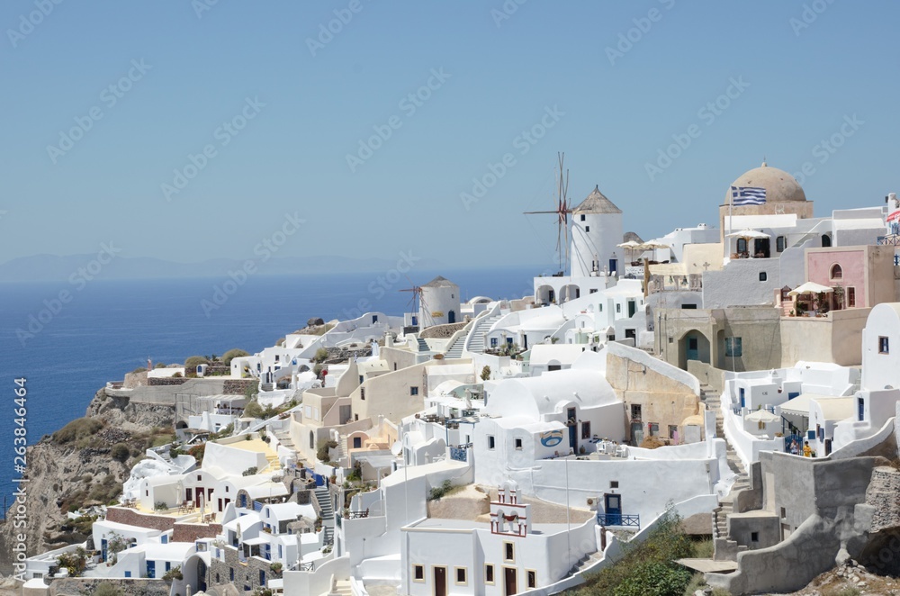 Typical wind mill in Oia Santorini 