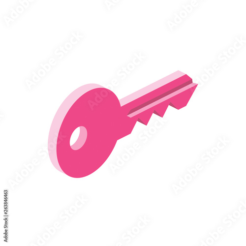 Key, access to information, Username, account, personal account. Creative idea illustration. 3d vector isometric icon