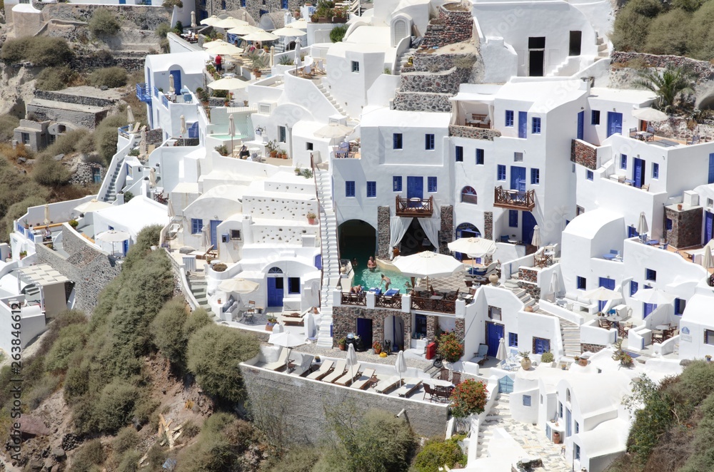 Fototapeta premium White white Oia in Santorini amazing view