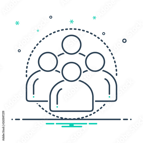 Mix line icon for personas
