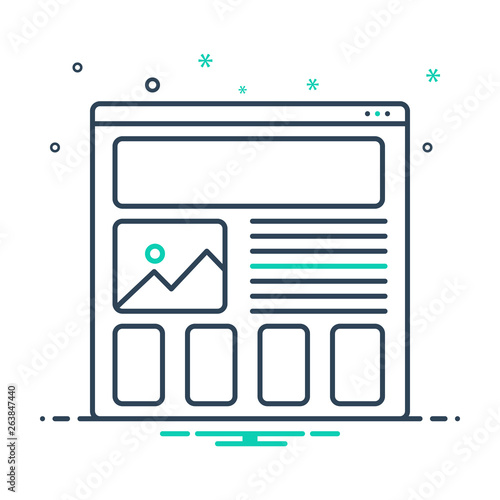 Mix line icon for wireframing 