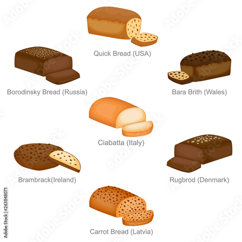 Quick Borodinsky Bara and Famous Unique Bread of Countries Set