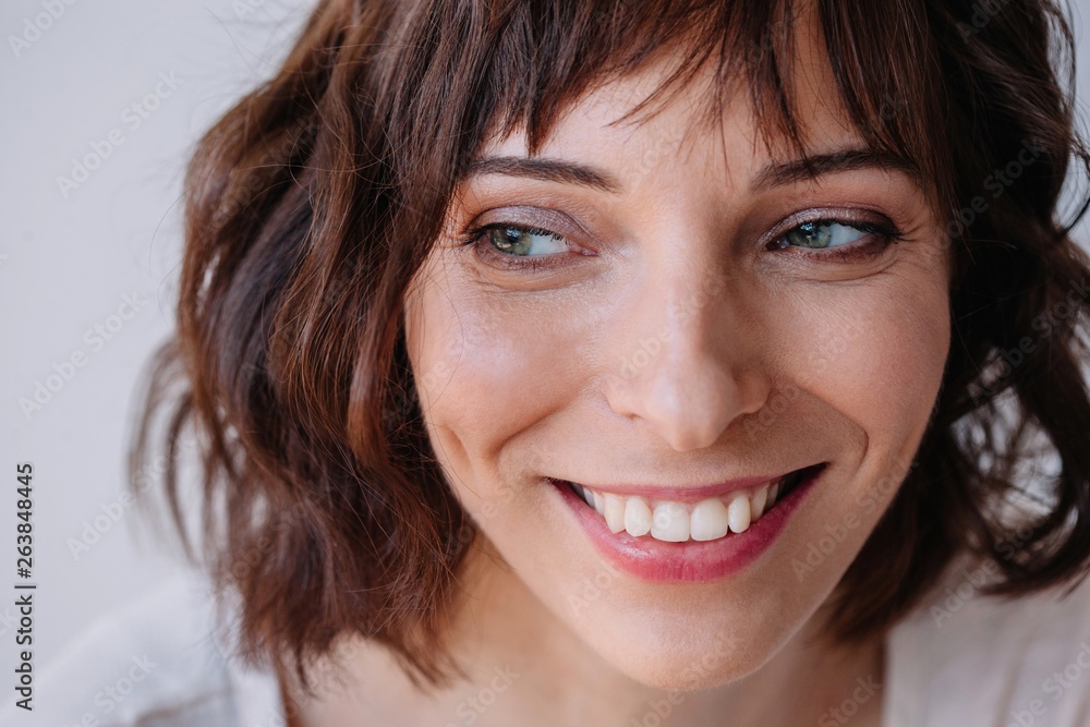 Natural beauty portrait of smiling woman Natural beauty portrait of smiling woman