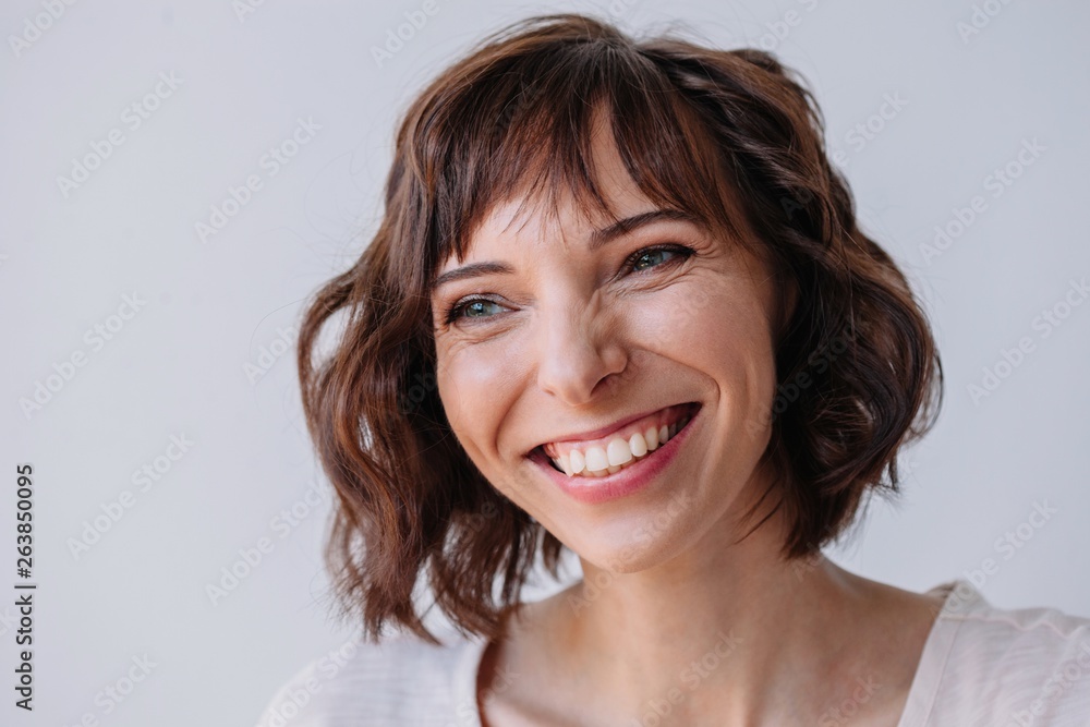 Natural beauty portrait of smiling woman Natural beauty portrait of smiling woman