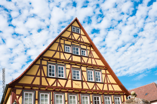 half timbered houses in Bad Mergentheim, Germany