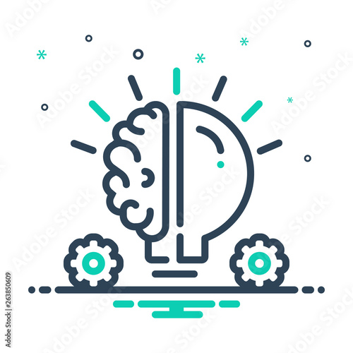 Mix line icon for idea 