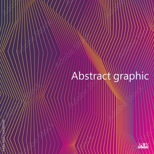 Graphic illustration with geometric pattern. Eps10 Vector illustration.