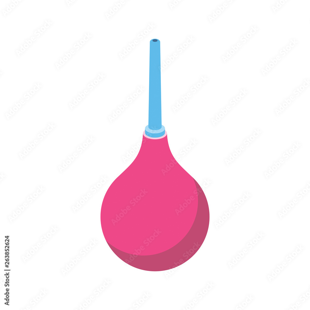 Enema 3d vector icon isometric pink and blue color minimalism illustrate Enema 3d vector icon isometric pink and blue color minimalism illustrate