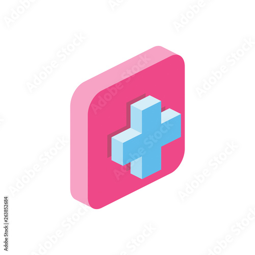 Pros 3d vector icon isometric pink and blue color minimalism illustrate