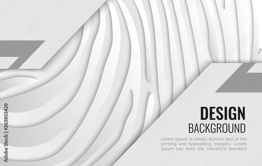 Naklejka premium White and grey paper line - abstract texture. simple horizontal background for cover design, banner, flyer with space for text. website backgrounds or advertising. Vector illustration.