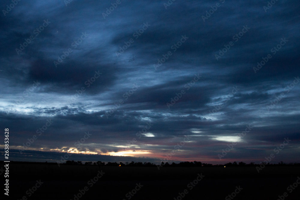 Beautiful campaign sunrise in australia