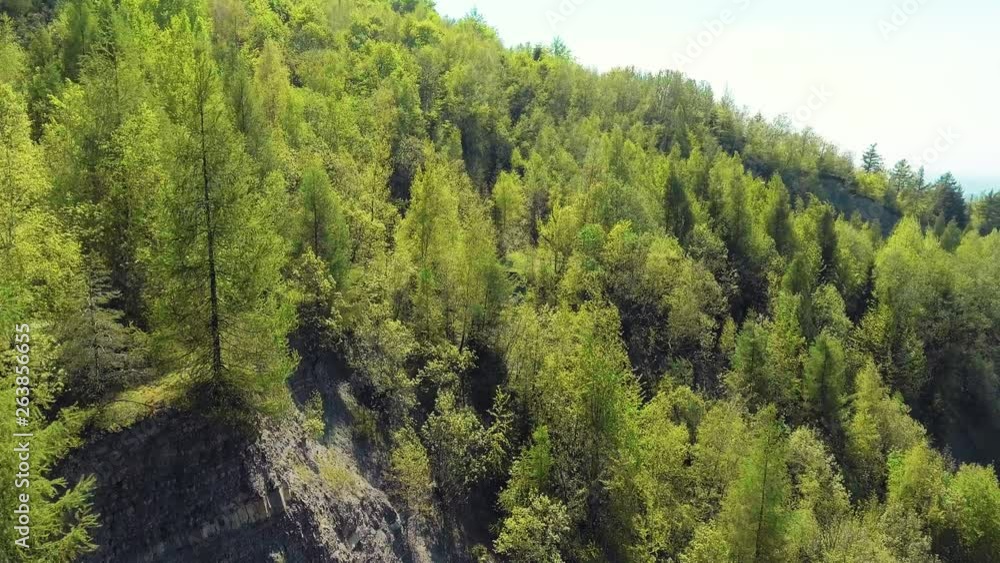 Aerial shot of an abandoned quarry in Poland. Aerial shot of an abandoned quarry in Poland.