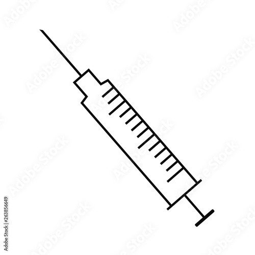 syringe vector icon, medicine icon illustration