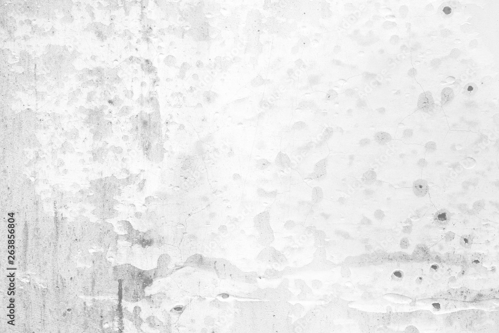 Fototapeta premium White Grunge Broken Concrete Ground Texture Background.