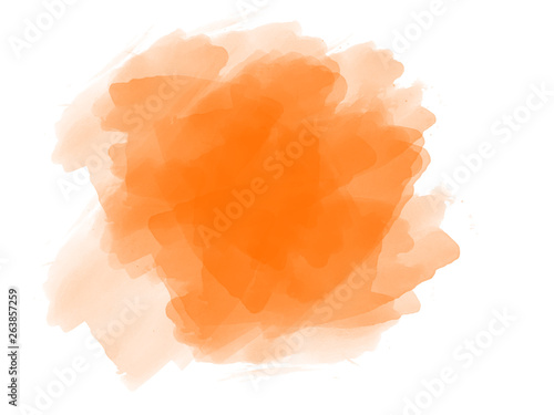 Abstract brush colorful shape on watercolor illustration painting background and backdrop.