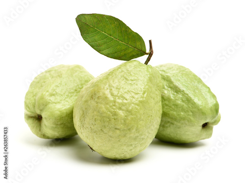 Pink guava isolated on white background