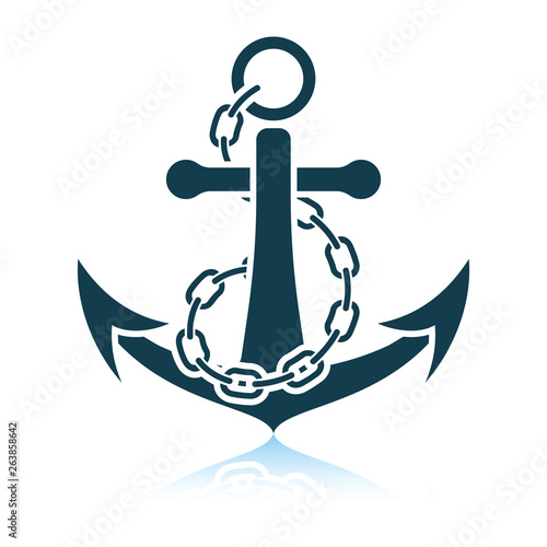 Sea anchor with chain icon