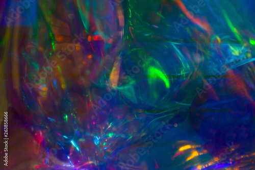 multicolored holographic iridescent surface wrinkled foil pastel