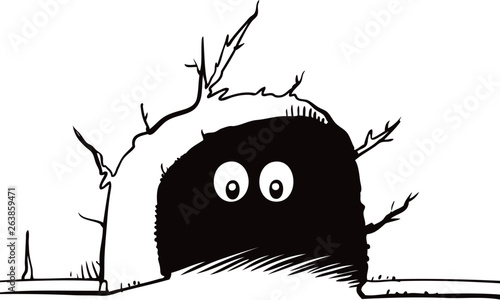 eyes from the hole