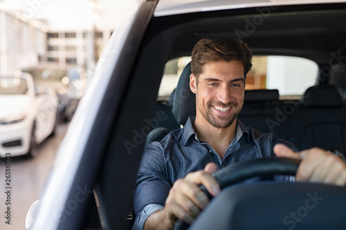 Drive test at car dealership