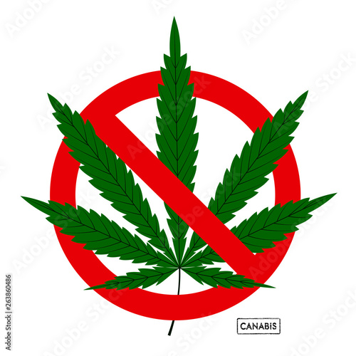 prohibition sign cannabis use