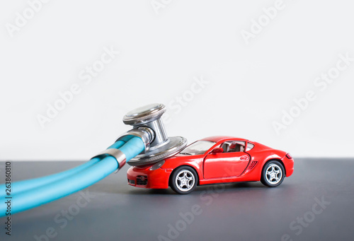 Car diagnostics, stethoscope, inspection, repair and maintenance