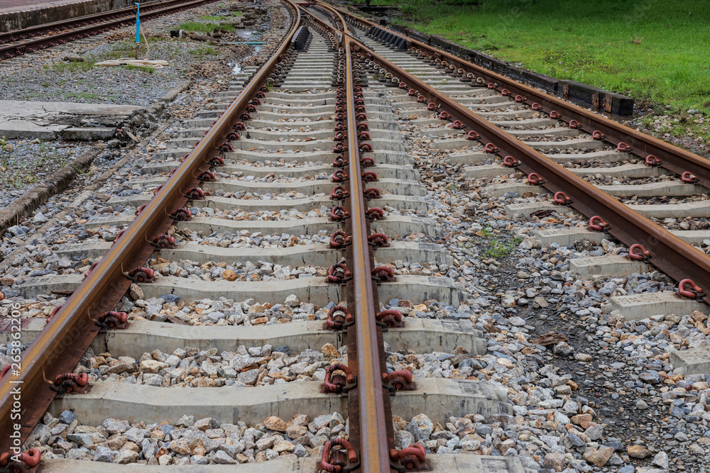 Naklejka premium railroad tracks