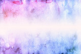 Abstract watercolor background. Beautiful combination of pink and blue colors.