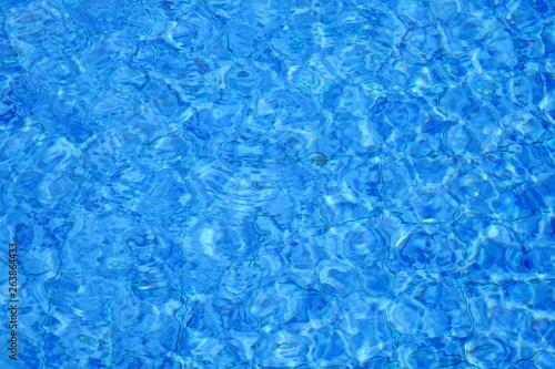 Blurred abstract background design pattern : waves of water in swimming pool. © Cheattha