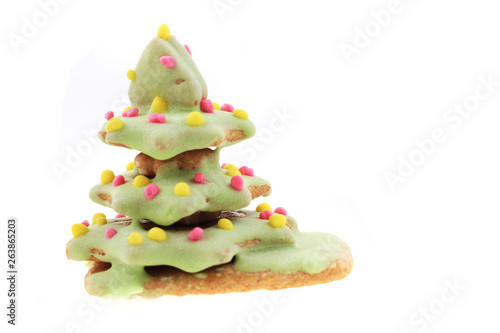 christmas gingerbread tree isolated