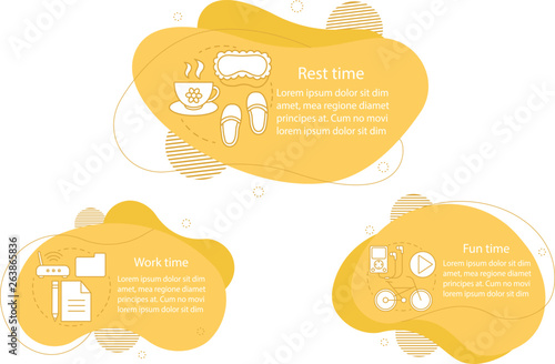 Everyday routine concept illustrations