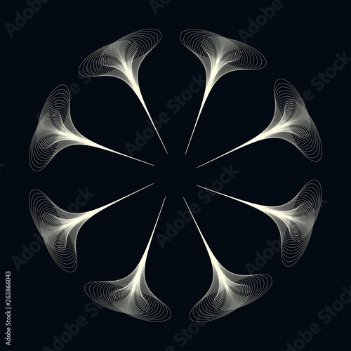 flower trumpets wired in white and black