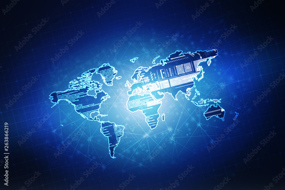 2d illustration world map abstract background 2d illustration world map abstract background