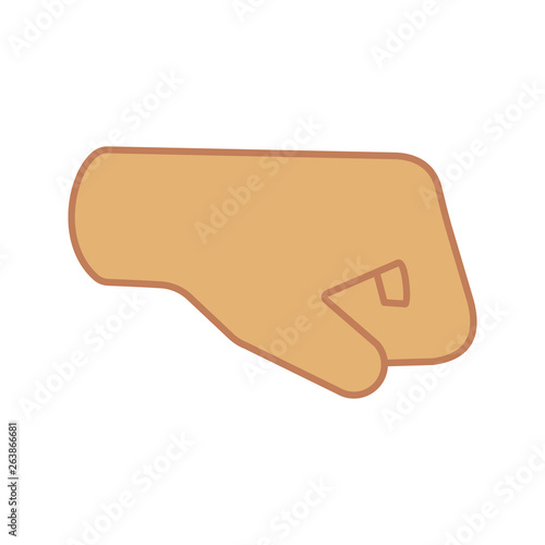 Right fist emoji color icon