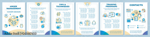 Anger management brochure template layout