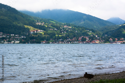 A View of Lake Tegernsee in Germany on a Cloudy Summer Day photo