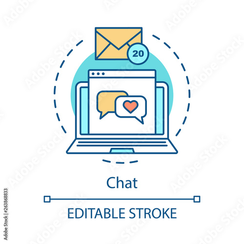Love chat concept icon