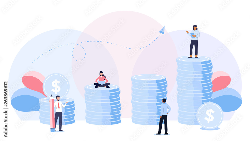 vector illustration, management, company is engaged in the joint construction and the cultivation of cash profits, career growth to success, flat, business analysis. vector illustration, management, company is engaged in the joint construction and the cultivation of cash profits, career growth to success, flat, business analysis.