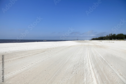 Beaches close to the road in Pass Christian, Mississippi, USA photo