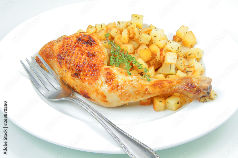 cuisse de poulet et pommes de terre cuisse de poulet et pommes de terre